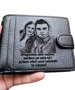 portofel negru cu capsa dragostea este cadoul