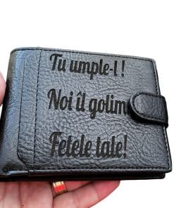 portofel negru cu capsa Tu Umple-l.