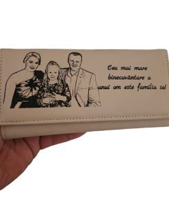 portofel dama piele naturala beige Familia sa