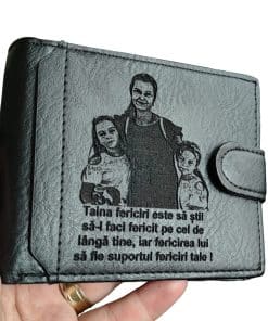 portofel negru cu capsa Taina fericirii