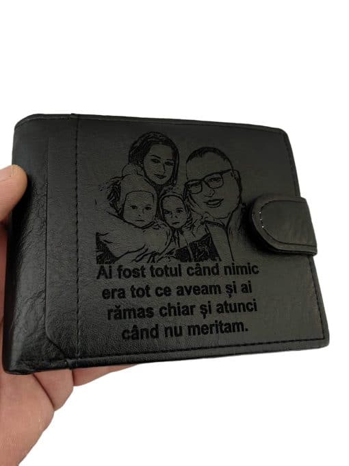 portofel negru cu capsa Ai fost totul