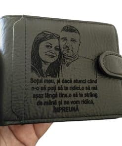Portofel negru cu capsa Sotul Meu