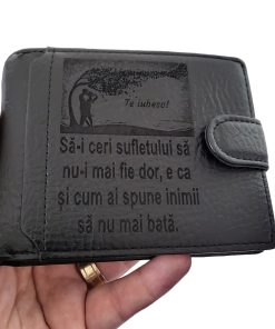 portofel negru cu capsa sa-i ceri sufletului