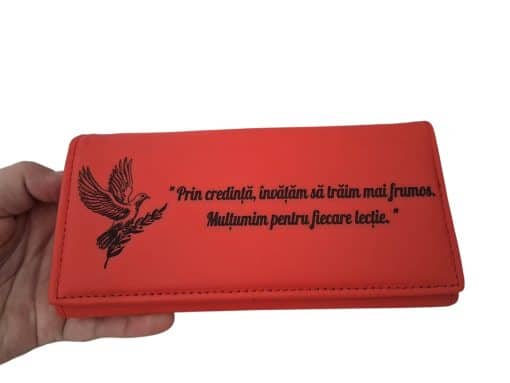 cadou pentru ea portofel dama rosu Invatam