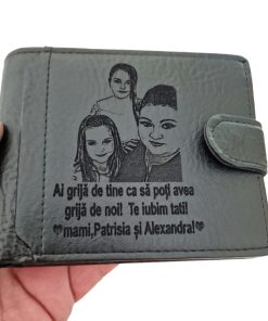 Portofel Negru cu Capsa Ai Grija