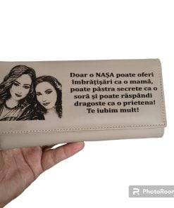 Portofel dama piele naturala beige Doar o Nasa