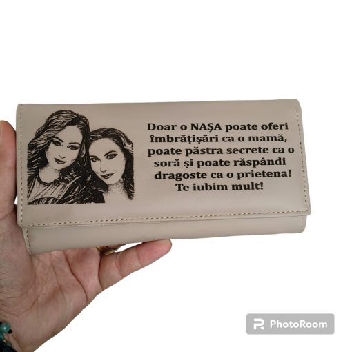 Portofel dama piele naturala beige Doar o Nasa
