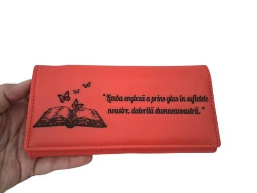 Portofel dama piele naturala rosu Limba