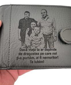 Portofel barbat negru cu capsa Daca viata ta ar depinde