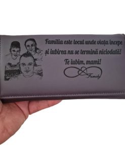 portofel dama mov Familia-Te iubim mami