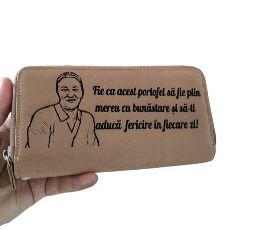 portofel  rose cu 2 fermoare Fie ca acest portofel