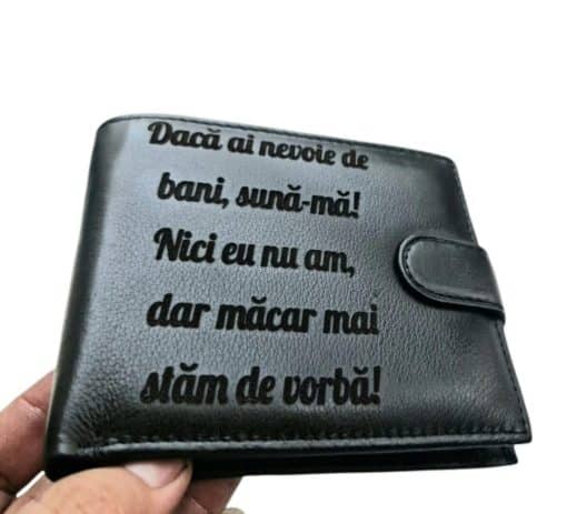portofel negru cu capsa Daca ai nevoie