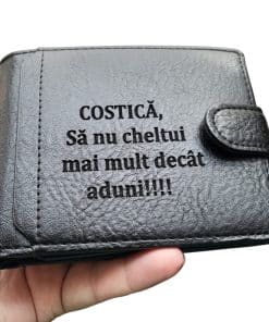Portofel negru cu capsa  Sa Nu Cheltui