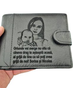 portofel cu capsa negru Oriunde vei merge nu uita