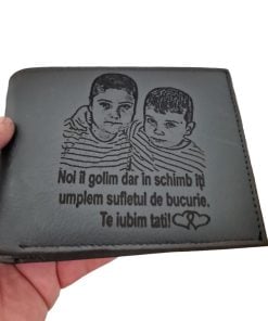 portofel negru fara capsa Noi il golim text si inimioare