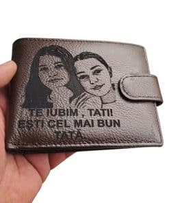 portofel maro cu capsa personalizat cel mai bun