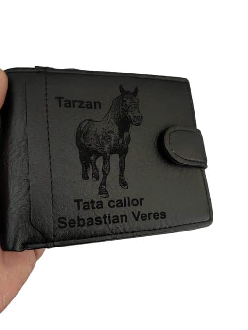 portofel negru cu capsa Tarzan