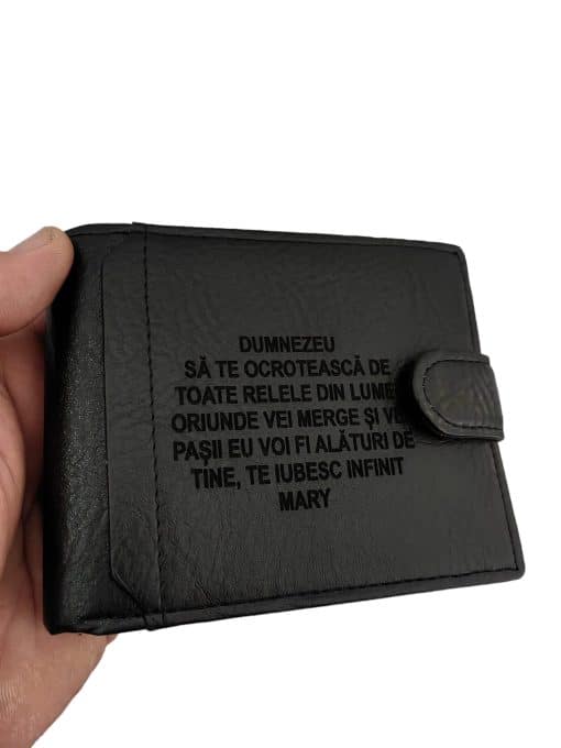 portofel negru cu capsa Sa te ocroteasca