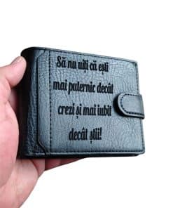 portofel barbat negru cu capsa puternic