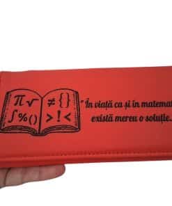 Portofel profesoara dama rosu Matematica