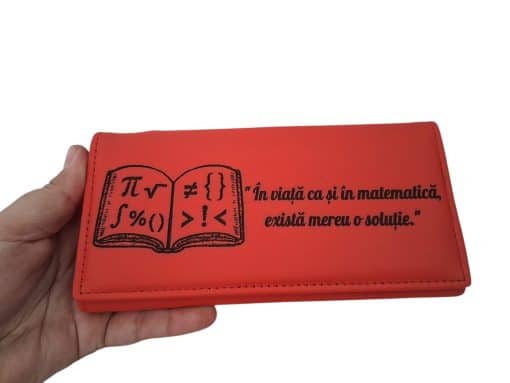 Portofel profesoara dama rosu Matematica