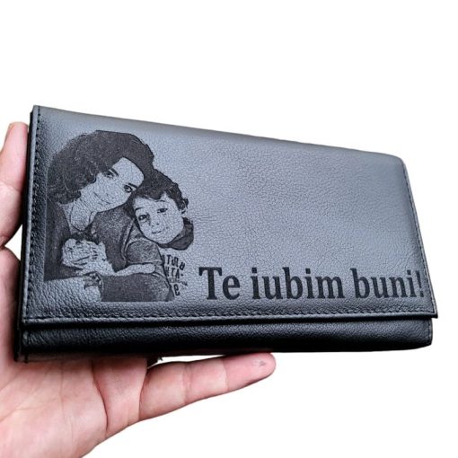 portofel dama negru Te iubim Buni!