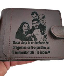 portofel  maro cu capsa VIATA