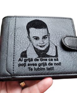 portofel negru cu capsa Ai Grija De tine
