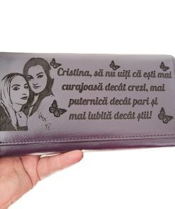 portofel dama piele naturala mov Sa nu uiti