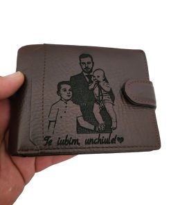 portofel maro cu capsa  Unchiule