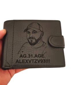 portofel nergu cu capsa personalizat cu poza si numar auto