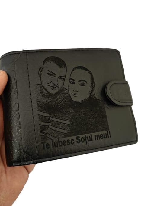 portofel negru cu capsa TE IUBESC SOTUL MEU!!!