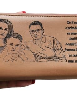 portofel dama cu fermoar beige 8 martie
