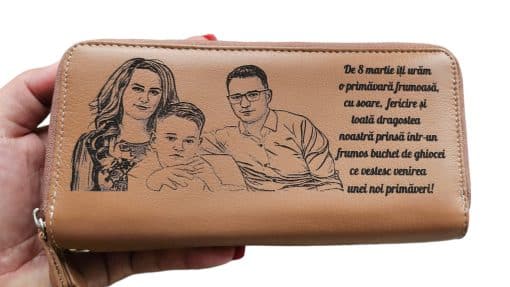 portofel dama cu fermoar beige 8 martie