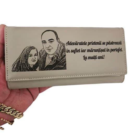 portmoneu dama beige Adevaratele prietenii