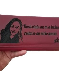 Portofel Dama Rosu -  Daca Viata Nu m-a invins