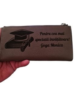 Portofel dama grey brown Pentru cea mai speciala invatatoare