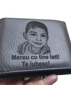 portofel negru fara capsa piele naturala Mereu cu tine