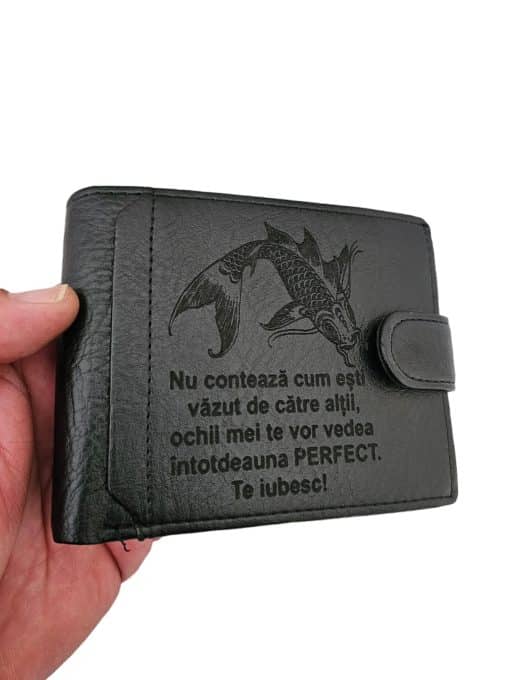 portofel negru cu capsa Nu conteaza