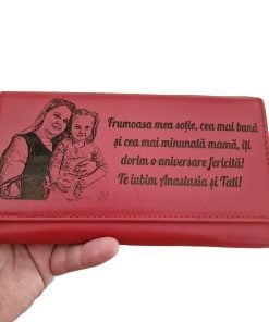 portofel dama rosu Frumoasa mea sotie