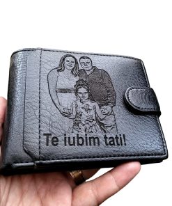 Portofel personalizat piele Te iubim tati