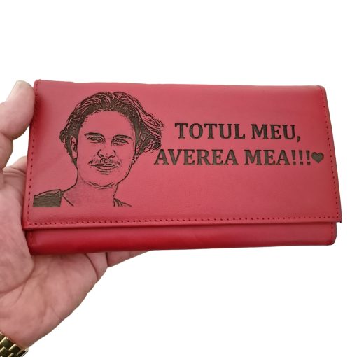 portofel dama rosu Averea mea