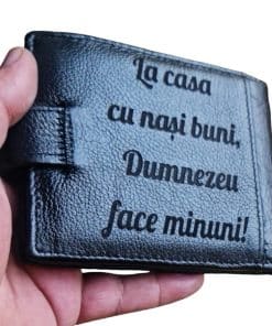 portofel negru cu capsa La casa cu nasi buni