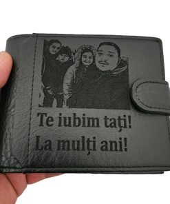 portofel negru cu capsa La multi ani