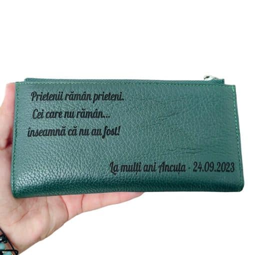 portofel dama verde cu fermoar prieteni raman prieteni