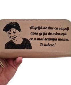 portofel dama roze cu fermoar