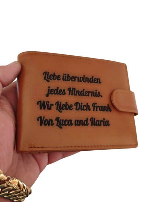 portofel maro coniac cu capsa Liebe