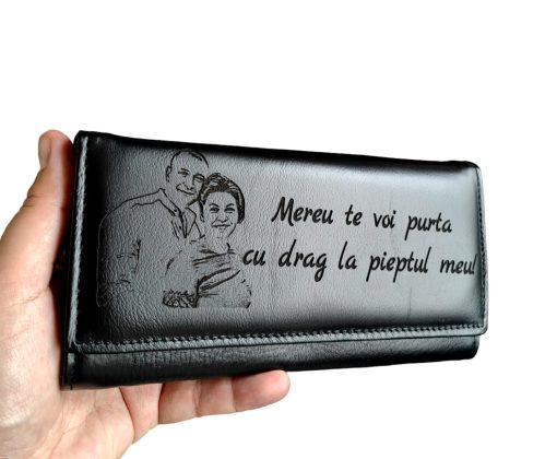 portofel dama negru La pieptul meu