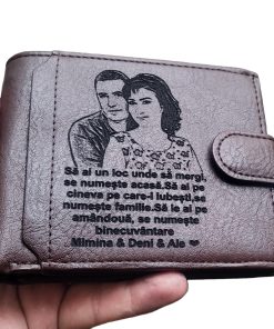 Portofel personalizat maro Sa ai un loc unde sa mergi