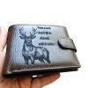 Portofel Personalizat Frate si sora - Portofel Personalizat 'Frate si sora', barbati, piele naturala , maro - Portofelul Meu